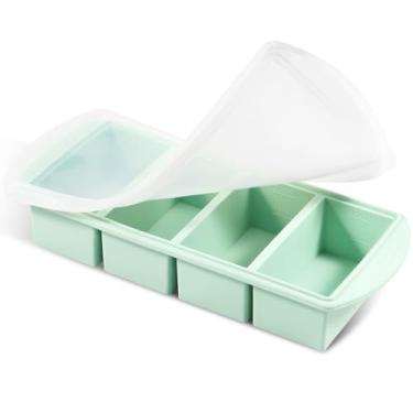 Imagem de Bandeja de silicone para freezer, de grande capacidade, à prova de vazamento, sopa, freezer, moldes versáteis, cubos de gelo, fácil de limpar, bandeja de porção de sopa de silicone para sopa