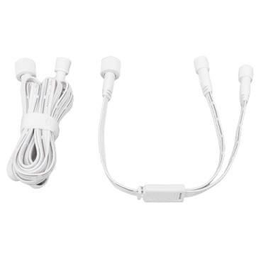 Imagem de Asixxsix Cabo de Extensão para Luzes Externas Permanentes, Extensão à Prova de água IP68 Com Cabo Divisor Y de 1 pé para Luzes de Corda, Decorações Infláveis