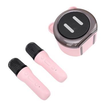 Imagem de Brrnoo Máquina Portátil de karaokê, Mini Alto-falante de karaokê Com Som Estável e Claro Com Microfones Duplos, para Festas Ao Ar Livre Em Família