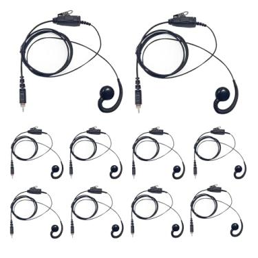 Imagem de WODASEN 10 peças de fone de ouvido CLP1010e CLP1080e C-giratório Walkie Talkie com microfone PTT em forma de G 1080e fone de ouvido para Motorola 1010e CLP1040e CLP1083e CLP446e CLPe446 CLPe Plus