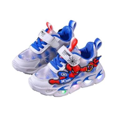 Imagem de Tênis Esportivos LED Respirável Para Meninos, Sneakers Casuais Leves P