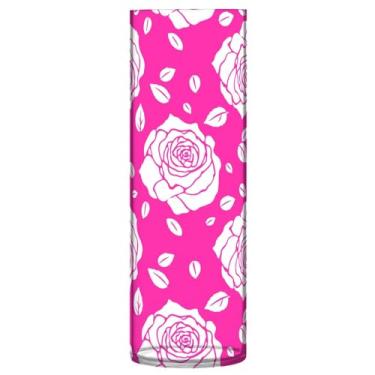 Imagem de CEBUGI Vaso de flor rosa 10 cm x 30 cm Vaso cilíndrico para flores, vaso transparente inquebrável para decoração de casa de festa de casamento