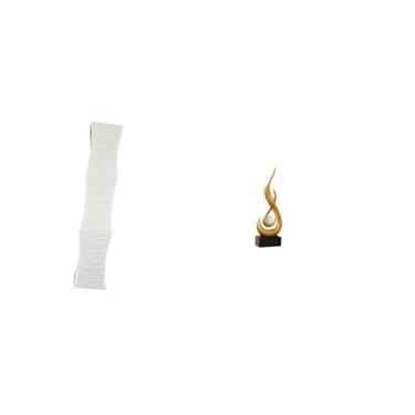 Imagem de Whtkoph Abajur de Chão Abstrato em Papel com Desenho de Estátua de Fogo. Ornamento Moderno em Forma de para Decoração de Sala de Estar.