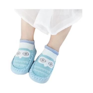 Imagem de Meias Pantufas Unissex Para Bebês Com Solas De Borracha Antiderrapante