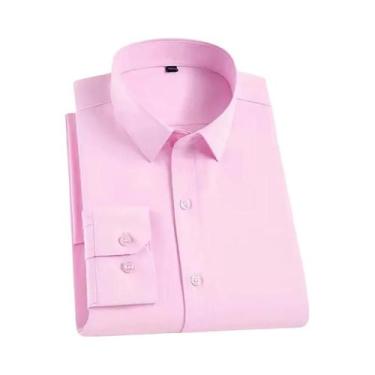 Imagem de Camisa Social Masculina Branca De Manga Longa Para Negócios, Design Cl