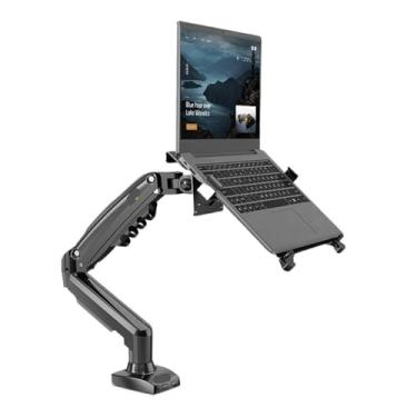 Imagem de F80 + FP-2 para monitor de 17 a 30 polegadas + suporte para laptop de 10 a 17 polegadas (preto sem USB)