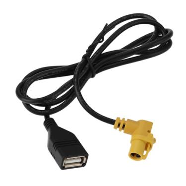 Imagem de eMagTech Adaptador USB de rádio de carro para soquete amarelo de 4 pinos compatível com VW Amarok Beetle, 100 cm