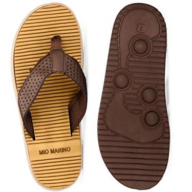 Imagem de Mio Marino chinelos masculinos – chinelos de dedo confortáveis para praia para homens – com espuma de memória, Spicy Mustard, 7