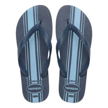 Imagem de Chinelo Havaianas Color Essential Masculino - Marinho e Azul, 39/40