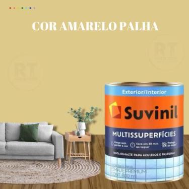 Imagem de Tinta Epoxi Cozinhas e Banheiros Cor Amarelo Multissuperfícies 800ml S