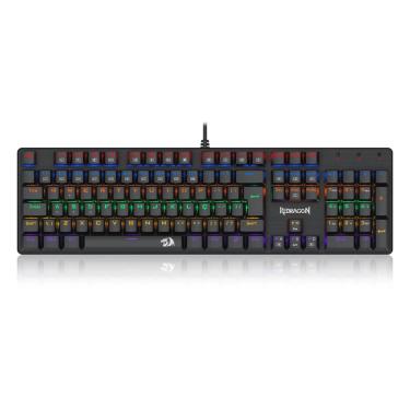 Imagem de Teclado Mecânico Gamer Redragon Valheim - ABNT2 - Rainbow - Switch Brown - Preto - K608-R PT-Brown