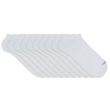 Imagem de Kit C/10 Pares Meias Invisíveis Mash 0M0.02D, Branco, 34-38