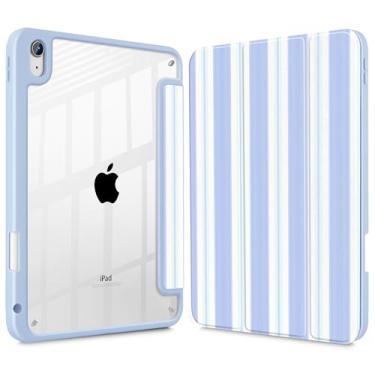 Imagem de Mektron Capa para iPad 2025 de 11 polegadas (chip A16) 11ª geração serve para iPad 10ª geração 10.9 cm 2022, porta-lápis embutido com capa à prova de choque transparente + suporte de três dobras