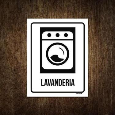 Imagem de Placa Condomínio Ambiente Lavanderia 18X23 - Sinalizo.Com
