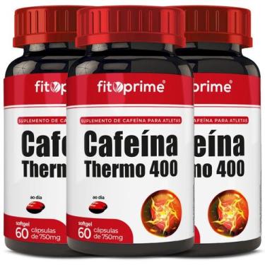 Imagem de Kit 3x Cafeína Thermo 400 60 Cápsulas Softgel  - FitoPrime