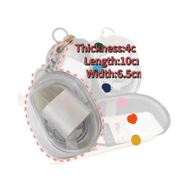 Imagem de Bolsa De Armazenamento Mini Transparente Portátil Com Zíper, Estojo Mu