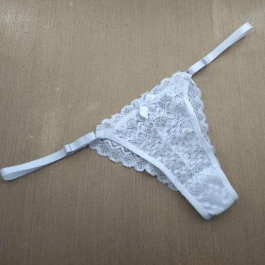 Imagem de Tanga Renda Bicolor Cor:BrancoTamanho:M - Perereca Sarada Retrô, Branc