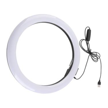 Imagem de AMONIDA Luz Circular Regulável de 12 Polegadas 160LED para Maquiagem Com Clipe de Telefone, Luz Circular LED USB 3200K-5600K para Vloggers de Beleza e Fotógrafos
