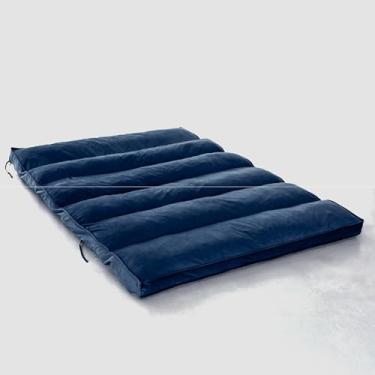 Imagem de Futon Almofada Dobrável de Espuma Casal 128x188x10cm – Confortável, Versátil e Fácil de Guardar – Colchão Auxiliar, Colchonete e Assento para Ambientes Compactos (Azul Marinho)