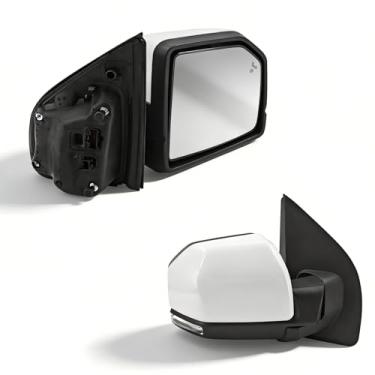Imagem de FL3Z17682PB Espelho de alimentação duplo direito 18 + 4 pinos branco para Ford F150 2015-2018; Miror do lado do passageiro com memória/aquecido/dobra elétrica/seta/lâmpada de poça/marcador lateral