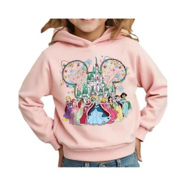 Imagem de Moletom Infantil Com Capuz De Manga Comprida Da Disney Princess Winter