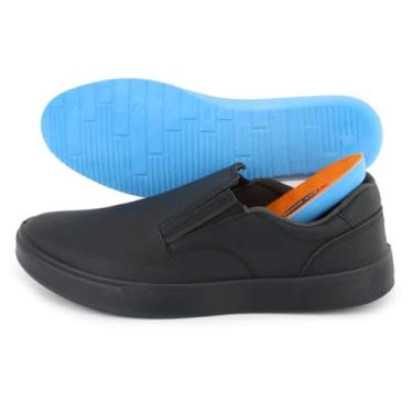Imagem de Sapatênis Masculino Tênis Slip On Casual Esporte Fino Urbano Conforto Azul Marinho (All Black, BR, Adulto, Numérico, 41)