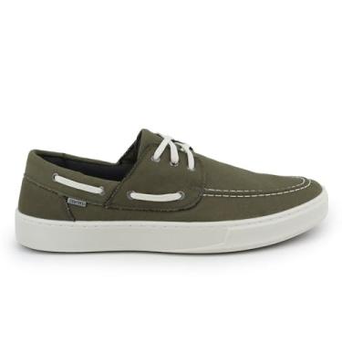 Imagem de Mocassim Dockside Sapato Masculino Lona Casual Conforto Macio Urbano (Verde, BR, Adulto, Numérico, 44)