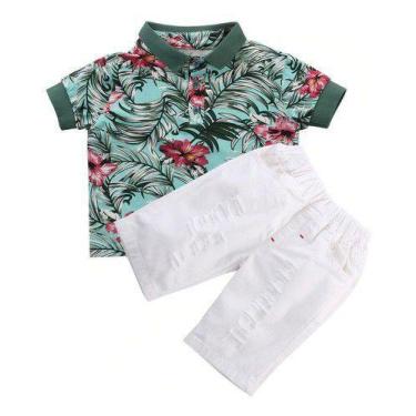 Imagem de Conjunto Infantil Criança Menino Havaí Short + Blusa Florida - anjo da