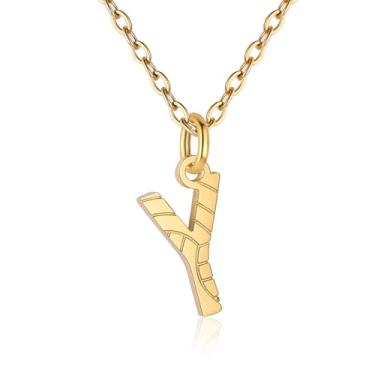 Imagem de RUOOUY Colar feminino com inicial de voleibol, banhado a ouro 18K, pingente de letra A-Z, joias de vôlei, acessórios esportivos, presente de Natal para namorada e filha, Aço inoxidável, Sem Pedra