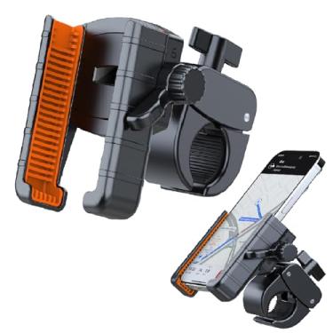 Imagem de HoneTeek Suporte de telefone para motocicleta, suporte de telefone para bicicleta elétrica, motocicleta, antivibração, suporte de telefone para iPhone 16 15 14 13 Pro Max, S9, S10, suporte de telefone