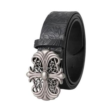 Imagem de Cinto Vintage Retro Em Couro PU Preto Para Homens E Mulheres, Estilo B