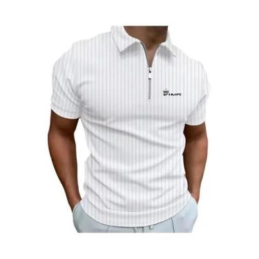 Imagem de Camisas Polo Masculinas De Verão Leves E Luxuosas, Manga Curta, Moda P