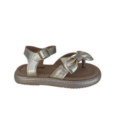 Imagem de Sandália Pampili Infantil Dourada Laço Linda e Delicada-Feminino