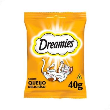 Imagem de Petisco Dreamies para Gatos Adultos 40 g Sabor:Carne, Queijo