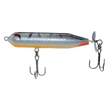 Imagem de Isca Artificial Pesca Madeira 8Cm Com Helice Traira Tucunare