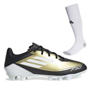 Imagem de Chuteira Campo Adidas F50 Club Messi+Meião Adidas Milano 23 Futebol-Masculino