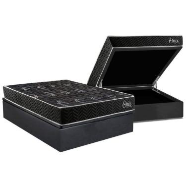 Imagem de Cama Box Baú Casal + Colchão Ortopédico Kappesberg D28 AnatÃ´mico Onix + Base CRC Coran...
