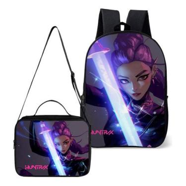 Imagem de Mochila Simples Com Lancheira Termica Kit Infantil Escolar Estampa Kpo