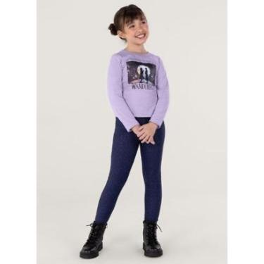 Imagem de Blusa Wandinha Em Malha Infantil Menina Brandili Lilás-Feminino