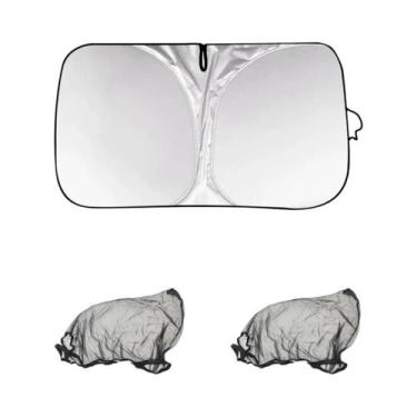 Imagem de Sombrinha De Carro Com Proteção UV E Tela Contra Insetos, Combo De Som