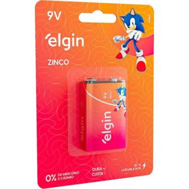 Imagem de Pilha Elgin Zinco Bateria 9V. Cartela Com 1 Peca - 6F22