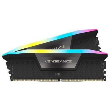 Imagem de Memória RAM Corsair Vengeance RGB, 32GB (2x16GB), 6200MHz, DDR5, CL36, Preto - CMH32GX5M2B6200C36-Unissex