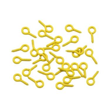 Imagem de Olhos De Parafuso Coloridos Em Liga De Zinco 100pçs 4x8/5x10mm Mini Il