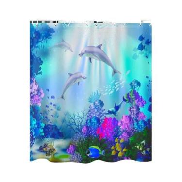 Imagem de Decoração De Banheiro Infantil Com Cortinas De Chuveiro De Vida Marinh