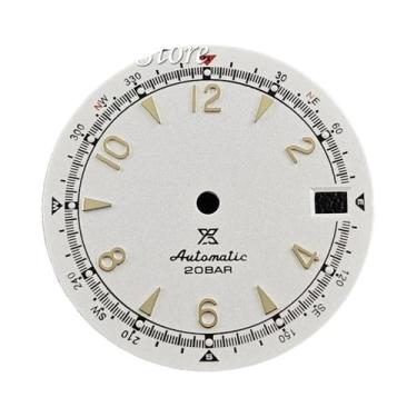 Imagem de Mostrador De Relógio Retro Azul Céu Fosco 28.5mm NH35 Com Ponteiros Lu