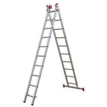 Imagem de Escada Extensiva de Alumínio 10 x 2 Degraus 2,97 x 5,0 Metros ESC0619 