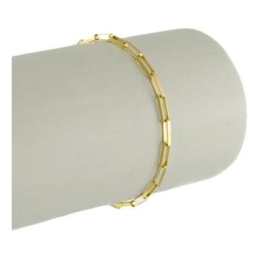 Imagem de Pulseira Masculina Ouro 18k 750 Elos Alongados Maciça 21 Cm - JOIE JOI