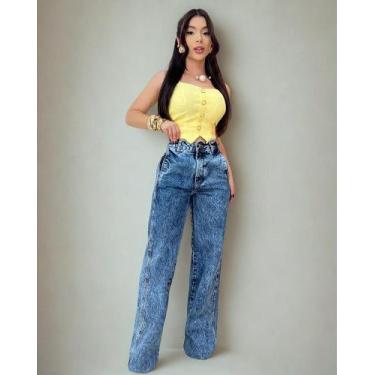 Imagem de Calça Jeans Wide Leg Vintage - Wendy - Marquesa, 40