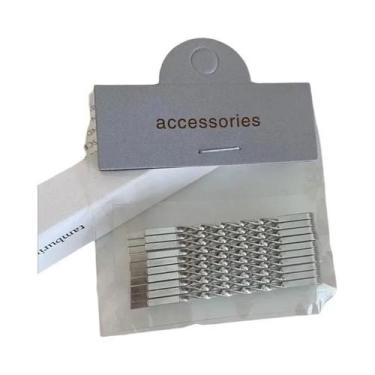 Imagem de Conjunto De 12 Grampos De Cabelo Prateados Para Mulheres, Acessórios D