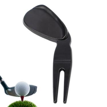Imagem de Ferramenta de reparo de divô de golfe | Ferramenta de reparo verde de golfe de metal - Aderência antiderrapante, limpador de sulcos leve, acessórios de golfe multifuncionais para treinamento de